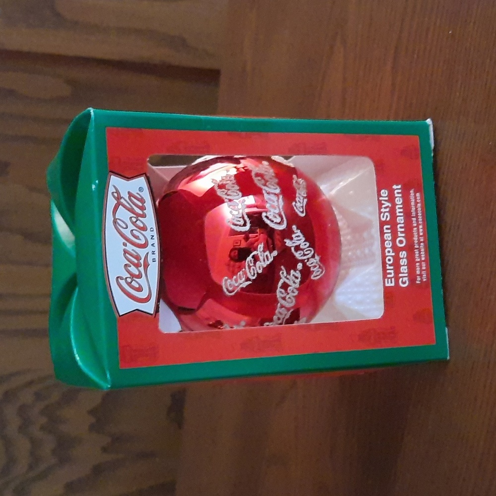 VTG Kurt Adler Coca-Cola European Style Glass Ornament